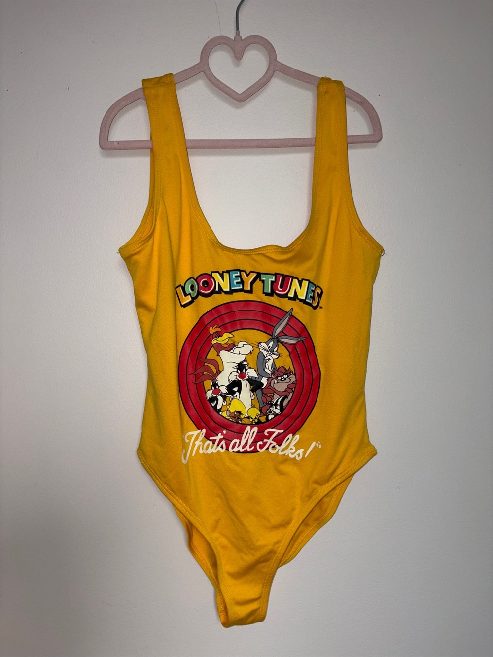 Warner Bros. Looney Tunes Yellow Kids One-Piece Bodysuit